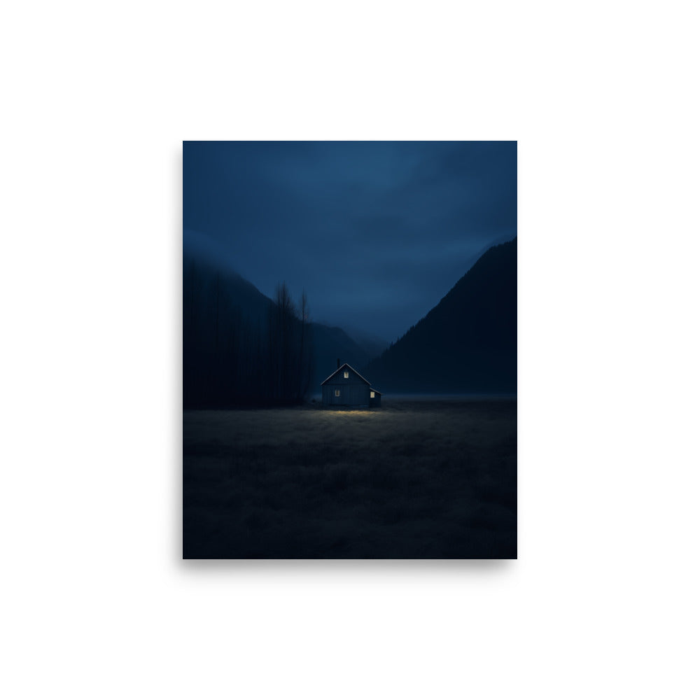 True | Number - Moody House at Night Poster